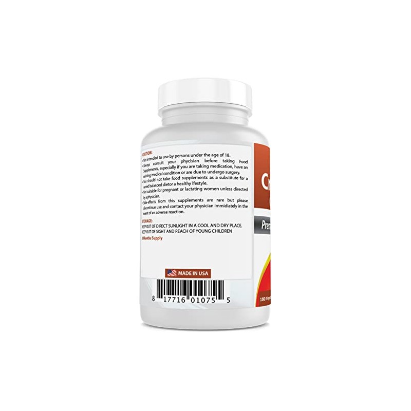 Best Naturals Cranberry 3X Strength, 12600 mg 180 Veggie Capsules