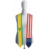 72 Inch St Vincent Flag and USA Flag Graduation Sash