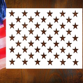 Extra Large Star Stencil (17x12 Inches) - 50 Stars American Flag Stencils for Painting on Wood - Airbrush, DIY Drawing, Spray Paint Stencil & Crafts - Reusable USA Patriotic Wall Stencil & Template