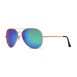 Pacific Sol Aviator Sunglasses TR90 Unbreakable Frames Driving Sunglasses | Blue/Green Mirror
