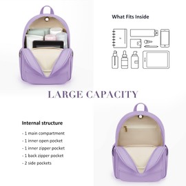 ECOSUSI Mini Backpack for Women Cute Bowknot Small Backpack Purse Leather Bookbag,with Charm Tassel