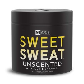 Sports Research® Sweet Sweat Unscented 'Workout Enhancer' Gel - Maximize Your Exercise & Sweat Faster - 13.5oz Jar