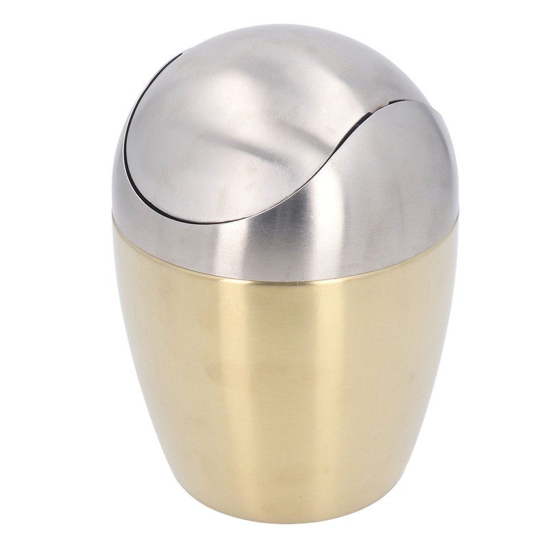 Desktop Small Trash Can Multipurpose 304 Stainless Steel Mini Trash