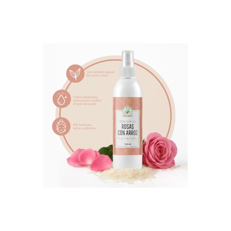 Tónico Facial Hidratante De Rosas Con Arroz Productos Mart Mexico
