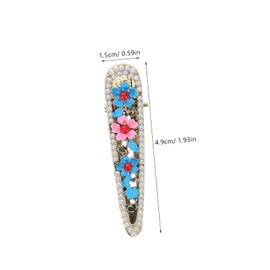 FRCOLOR 2pcs Mini Flower Hair Clips Elegant Metal Hair Accessories with Charming Floral Details Durable for Weddings Parties and Everyday Use