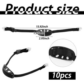 Cosblank 10 Pcs Universal Hard Hat Chin Strap with Chin Cup and Elastic Strap Helmet Chin Strap Multi Point Adjustment Hard Hat Accessories Replacement for Construction Worker Chin Guard Protection