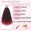 QIDESHENG 9 Packs Senegalese Twist Crochet Hair 14 Inch Pre-Looped