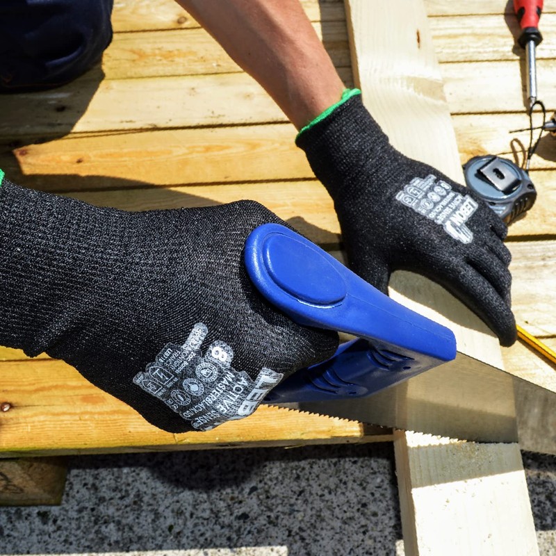 LEBON MASTERBLACK/SD Work Gloves, Kink Protection, Versatile (DIY, Gardening, Comfortable,