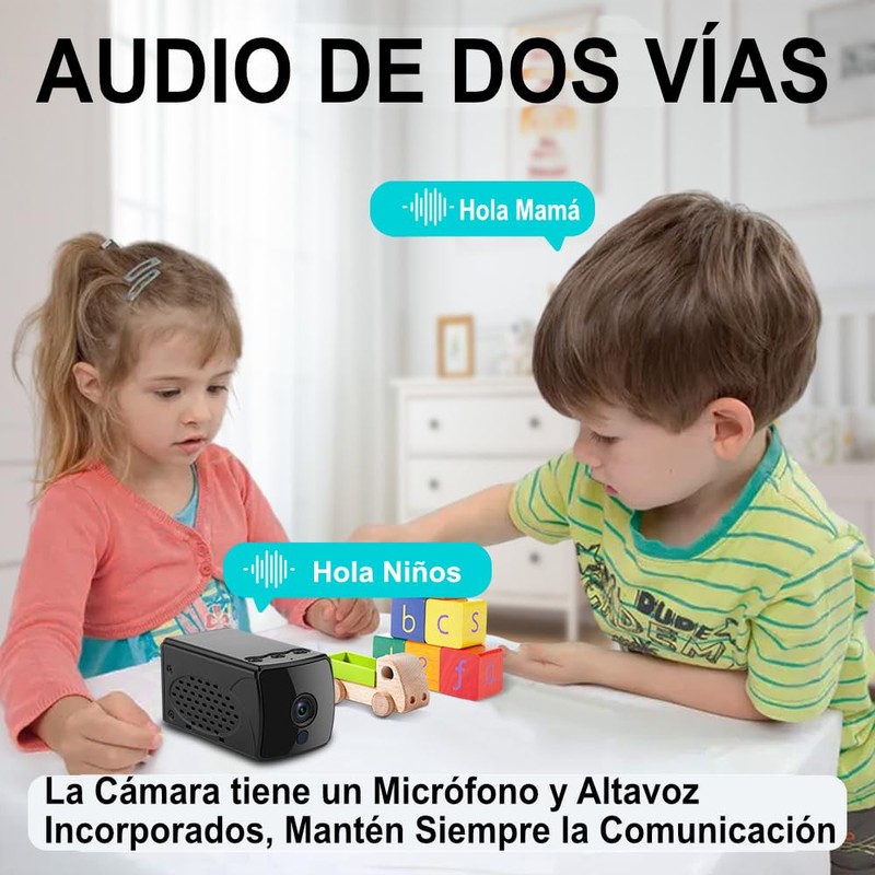 ZINKER Camara Espia WiFi Full HD 1080p Visión Nocturna Micrófono