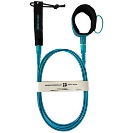 Sixpack Action Pioneering 6ft/7ft/8ft 7mm Pro Surfboard Leash/Leg Rope with 360-Degree Integral Molding Cuff Providing Maximum Durability, Flexibility and Comfort (Blue, 8ft 7mm)