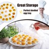 HANSGO 3PCS Deviled Egg Platter, Deviled Egg Carrier With Lid