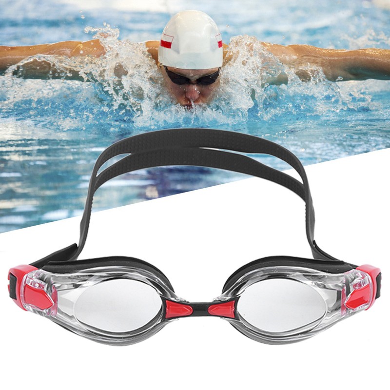 2Pcs Large Frame Swimming Glasses Electroplated Adults Goggles for Training