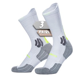 BRISIRA Bamboo Viscose Compression Socks Men Women Running Hiking Tennis Crew Cooling Moisture Wicking Anti Blister 3 Pack