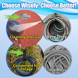 Sewer Jetter Kit for Pressure Washer(150FT),1/4" NPT Drain Cleaner Hose 5800PSI with 3 Sewer Jet Nozzles，Pearl Corsage Pin，Marking Ring,Spray Nozzle，Teflon Tape&Gloves