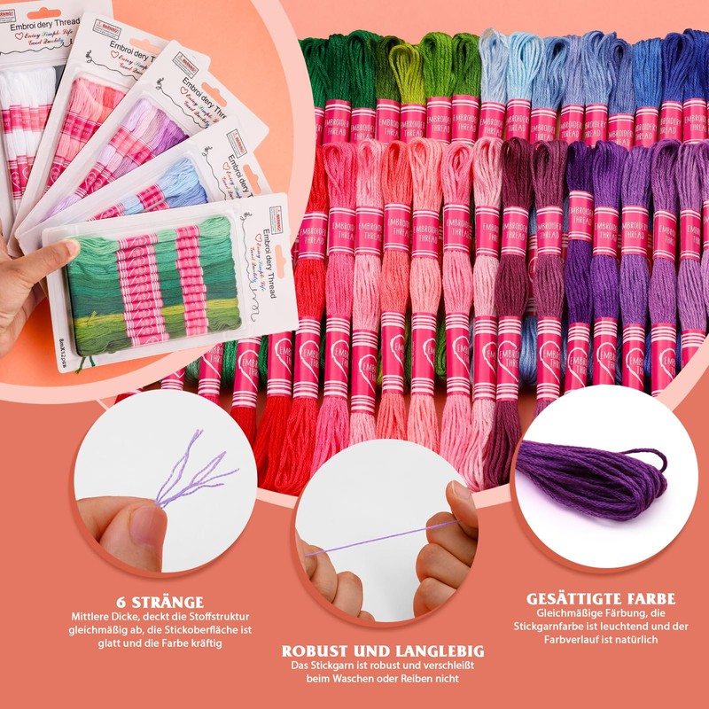 Tundi Embroidery Thread 12 Strands Purple Series Embroidery Thread Cross