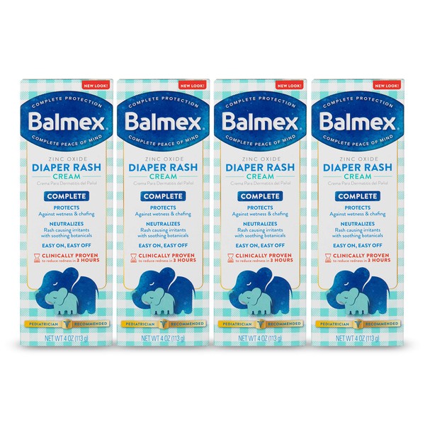 Balmex Diaper Rash Cream, 4 Count (Packaging May Vary)