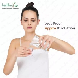 HealthAndYoga 효과적인 눈 정화를 위한 HealthAndYogaTM ChillEyes 투명 워시 컵 - 보관 용기 포함 모양 테두리 스너그 Effective Eye Cleansing for HealthAndYogaTM ChillEyes Transparent Wash Cup - With Storage Container Shaped Snug Edge