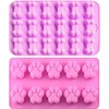 Bamutu Silicone Chocolate Moulds, 2PCS Puppy Cat Paw and Dog