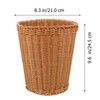 Alipis Rattan Waste Basket, Straw Trash Can Woven Wastebasket Plastic