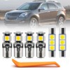 11pcs White LED Interior Lights Bulb Kit for Chevy Equinox