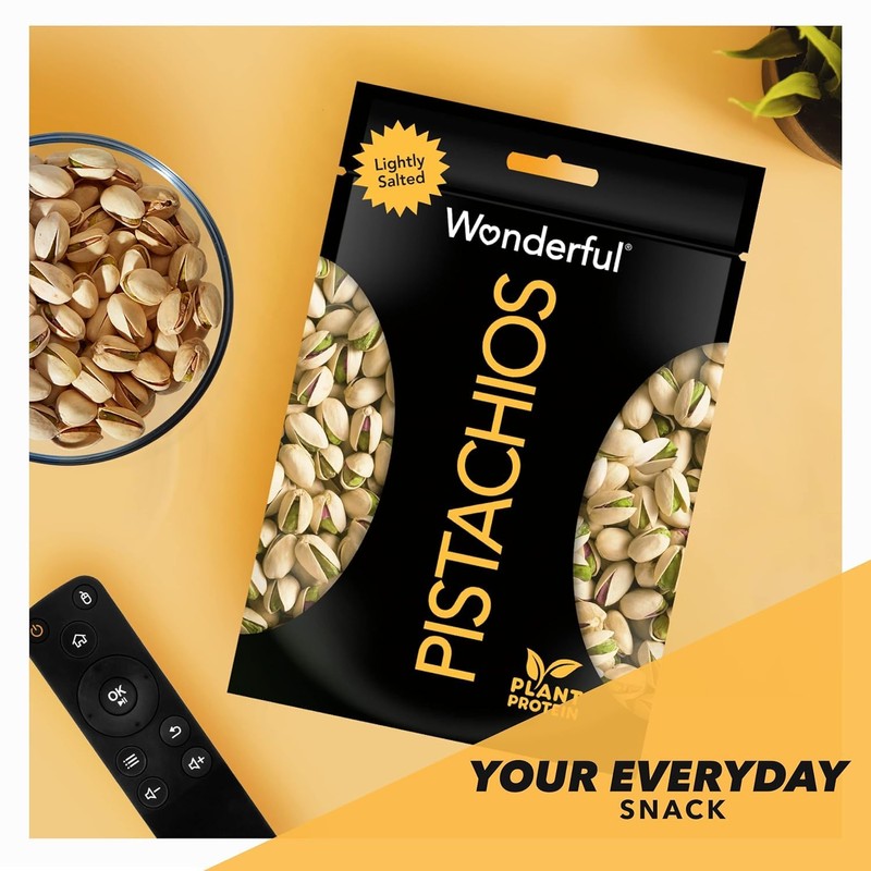 Wonderful Pistachios In Shell, Lightly Salted Nuts, 16 Ounce Resealable