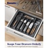 Kitsure Cutlery Drawer Organiser for Kitchen - Adjustable Cutlery Tray