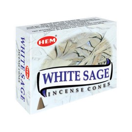White sage cones pack of 12 ,10 cones Each Total 120 cones -HEM INCENSE