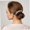 IWOWHERO Versatile Wedding Headpiece Hairpin Side Comb Rhinestone Pearl Bridal