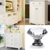 FENSING 12 Pcs 30MM Crystal Clear Cabinet Knobs Silver Diamond