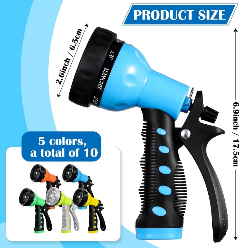 Tanlade 10 Pcs Adjustable Hose Nozzle Garden Hose Nozzle Sprayer