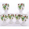 Strawberries & Butterflies Eggcups Set of 6 Bone China Strawberries