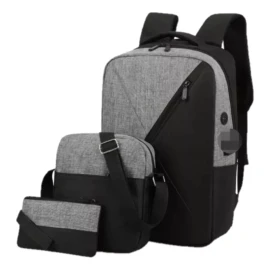 Yuqing Mochila Antirrobo Carga Usb Escolar Laptop Casual 3 Piezas