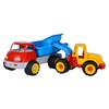 LKW Kipper mit Bagger, Sandspielzeug, 29cm/36cm, Reifen Softmaterial, ab 10