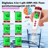 GIDIGI Wasserstoff Messgerät und pH Messgerät Wasser, Digitales pH/ORP/H2/Temperatur mit