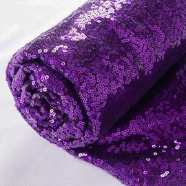 ShiDianYi Sequin Fabric by The Yard Sequince Material Sparkly Fabric -1016S (1 Yard, Purple)