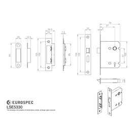EASI-T 3 Lever SASHLOCK 76MM Residential (Satin)