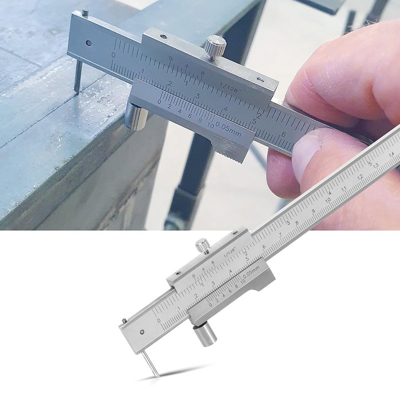 STAHLWERK Scribe Vernier Calliper, Measuring Gauge, Calliper 0-200 mm, 8