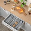 TIOPGHAD Bamboo-Silverware-Drawer-Organizer-Kitchen, Expandable Utensil Holder Cutlery Tray Flatware Organization Adjustable
