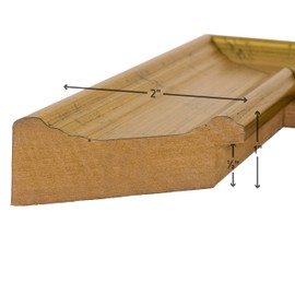 Craig Frames Revival, 18x24 Picture Frame, Bocelli Gold