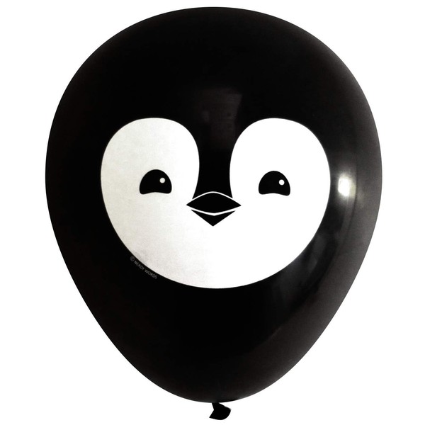Nerdy Words Penguin Latex Balloons (16 pcs) Black