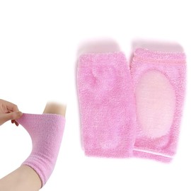 2Pcs Pink Gel Elbow Sleeves Breathable Elastic Tennis Elbow Brace Protection Cover Moisturizing Elbow Pads for Women