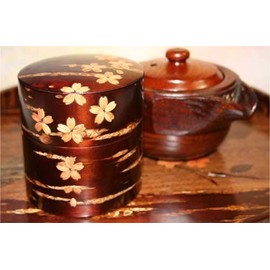 角館 Cherry Leather Craft, Cherry Leather Total Leather Making Tea Container (Medium)