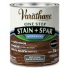 Varathane Semi-Gloss Water-Based Exterior Spar Urethane, Quart, Dark Walnut