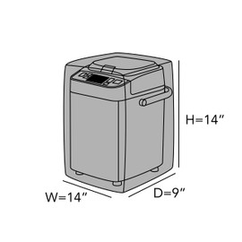 Covermates Keepsakes - Bread Maker Cover - Dust Protection - Stain Resistant - Washable - Appliance Cover, Slate