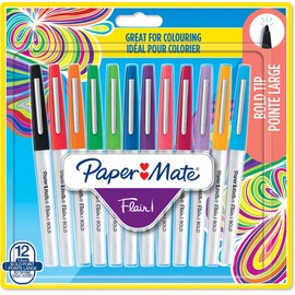 PAPER MATE 1 x 12 Flair Felt-Tip Pens Bold B