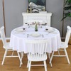 shopdp White Plain Tablecloth, Table Cover, 100% Cotton, Rectangle, Scandinavia,
