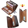 Hana Luxury Italian Long Wallet, Genuine Leather, Coin Purse Included,