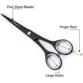 Haryali London Professional Hairdressing Scissors 6.5" Black