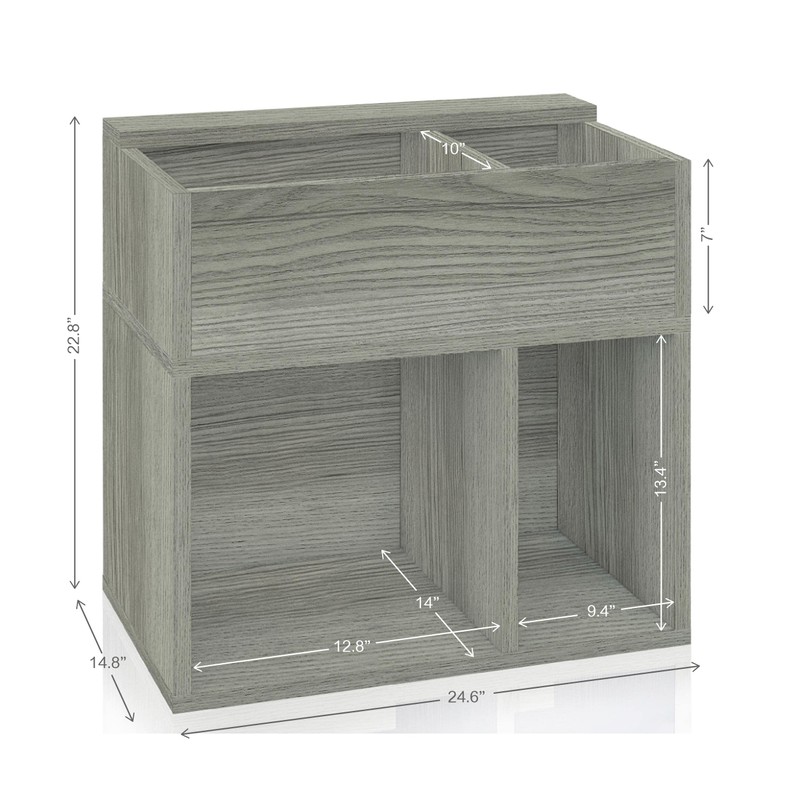 Way Basics 2 Tier Vinyl Record Multi Shelf LP Records