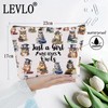 LEVLO Funny Owl Cosmetic Bag Animal Lover Gift Just A